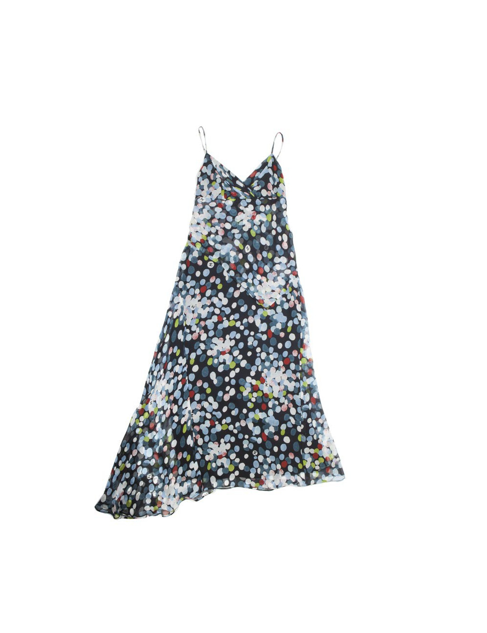 Robe CHANEL T40 FR longue et fluide multicolor