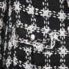 CHANEL Jacket in Black and White Cotton and Viscose Size 38FR