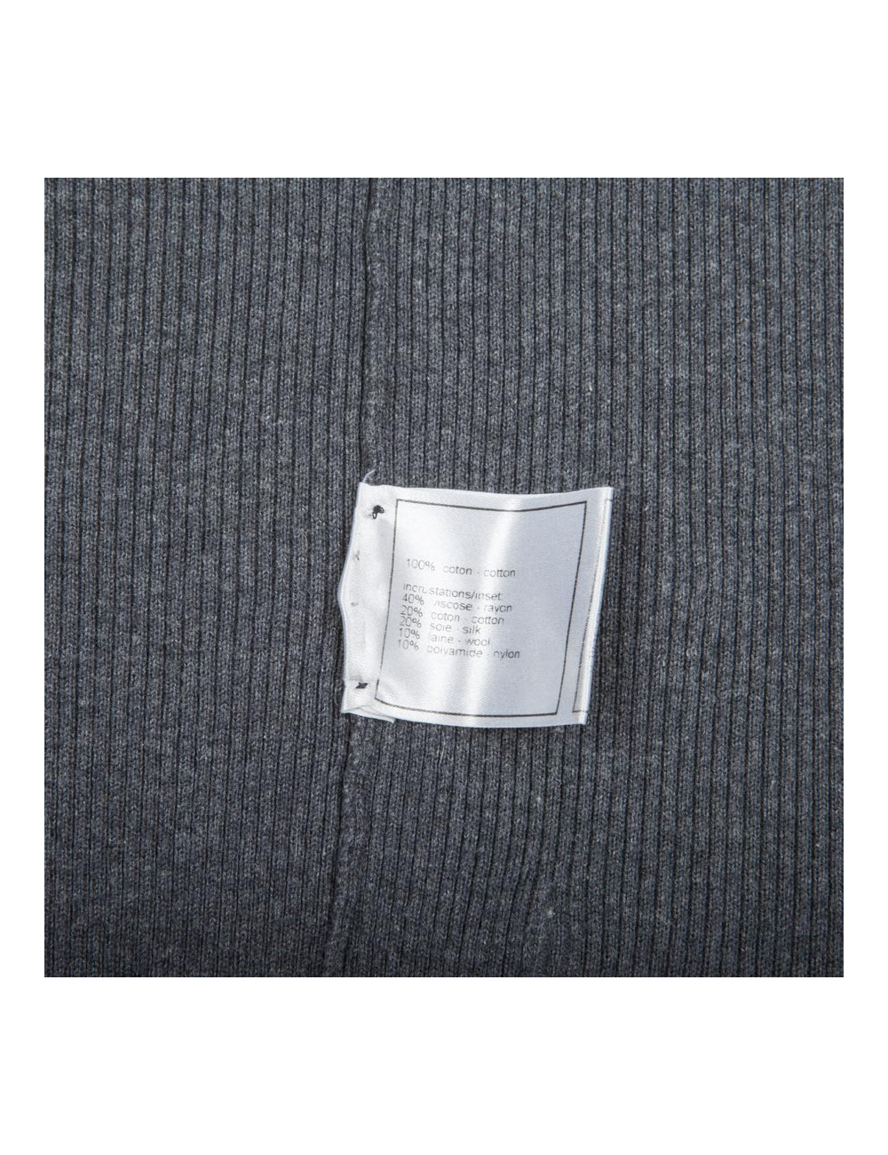 Gilet CHANEL T 38 gris en coton