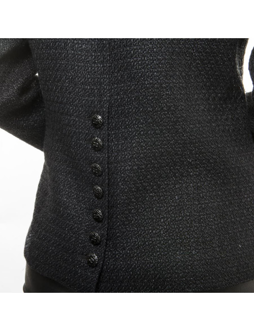 Veste CHANEL T 40 en tweed noir