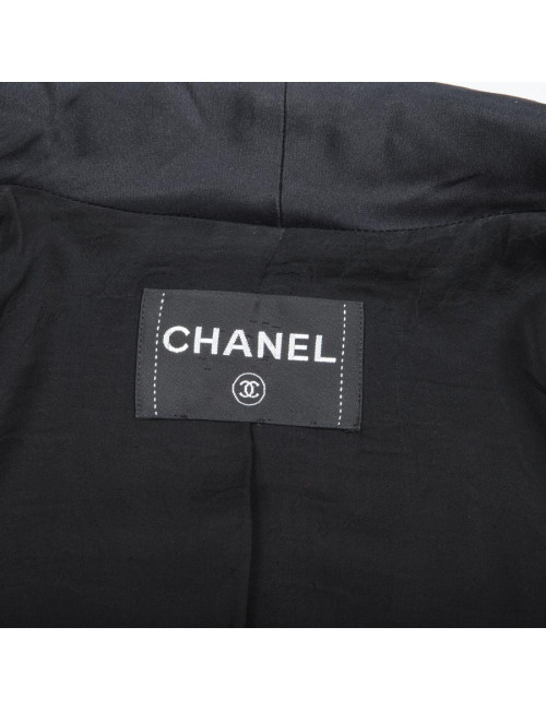 Veste CHANEL T 40 en tweed noir