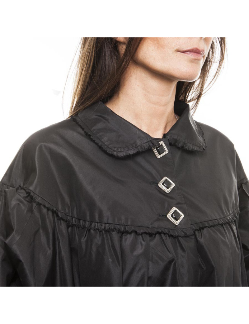 Veste longue t 38 CHANEL organza noir