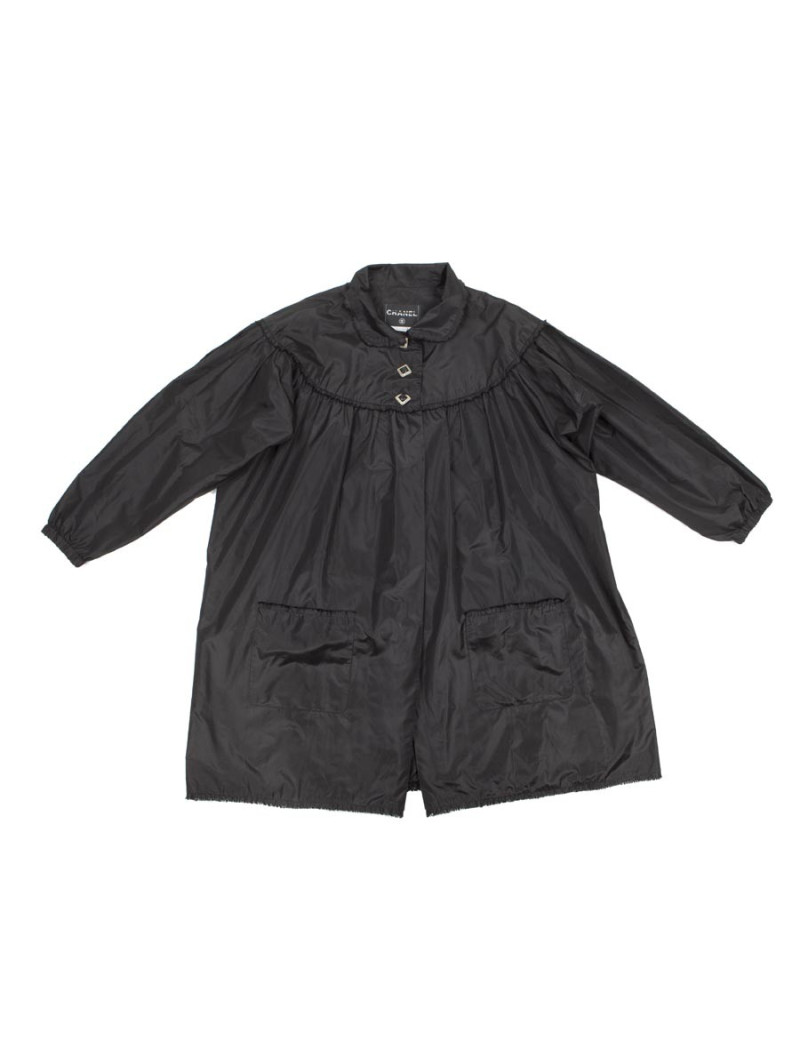 Veste longue t 38 CHANEL organza noir