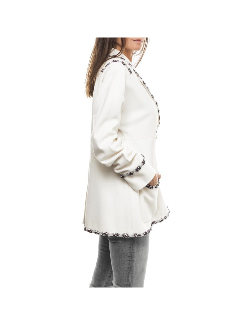 Veste CHANEL T 44 Paris Bombay blanche