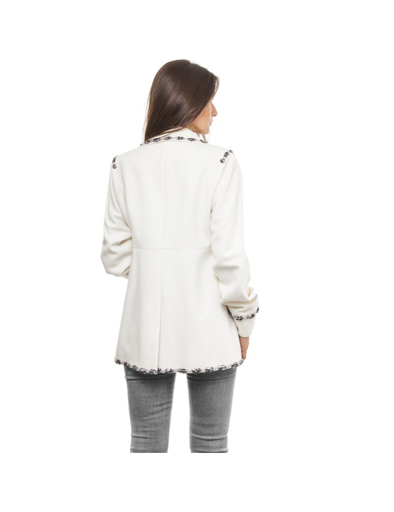 Veste CHANEL T 44 Paris Bombay blanche