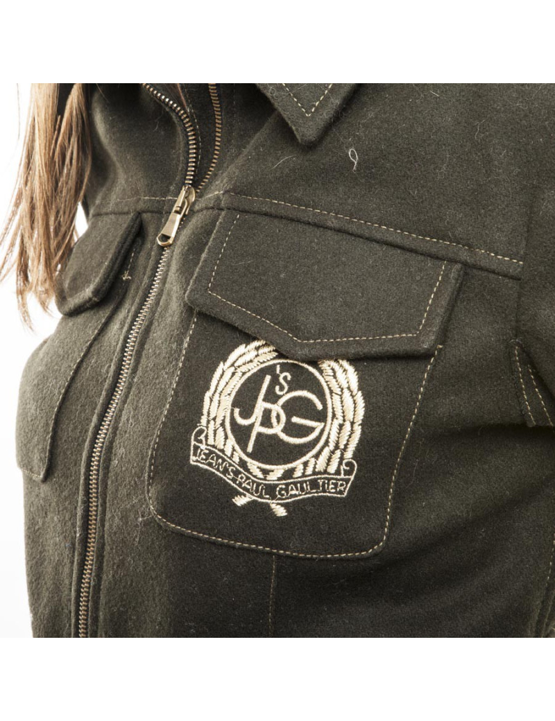 Blouson JEAN PAUL GAULTIER  toile vert kaki