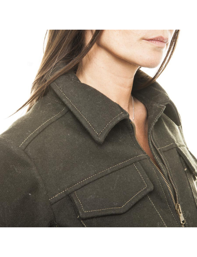 Blouson JEAN PAUL GAULTIER  toile vert kaki