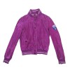JEAN PAUL GAULTIER jacket in fuchsia velvet calfskin size 38FR