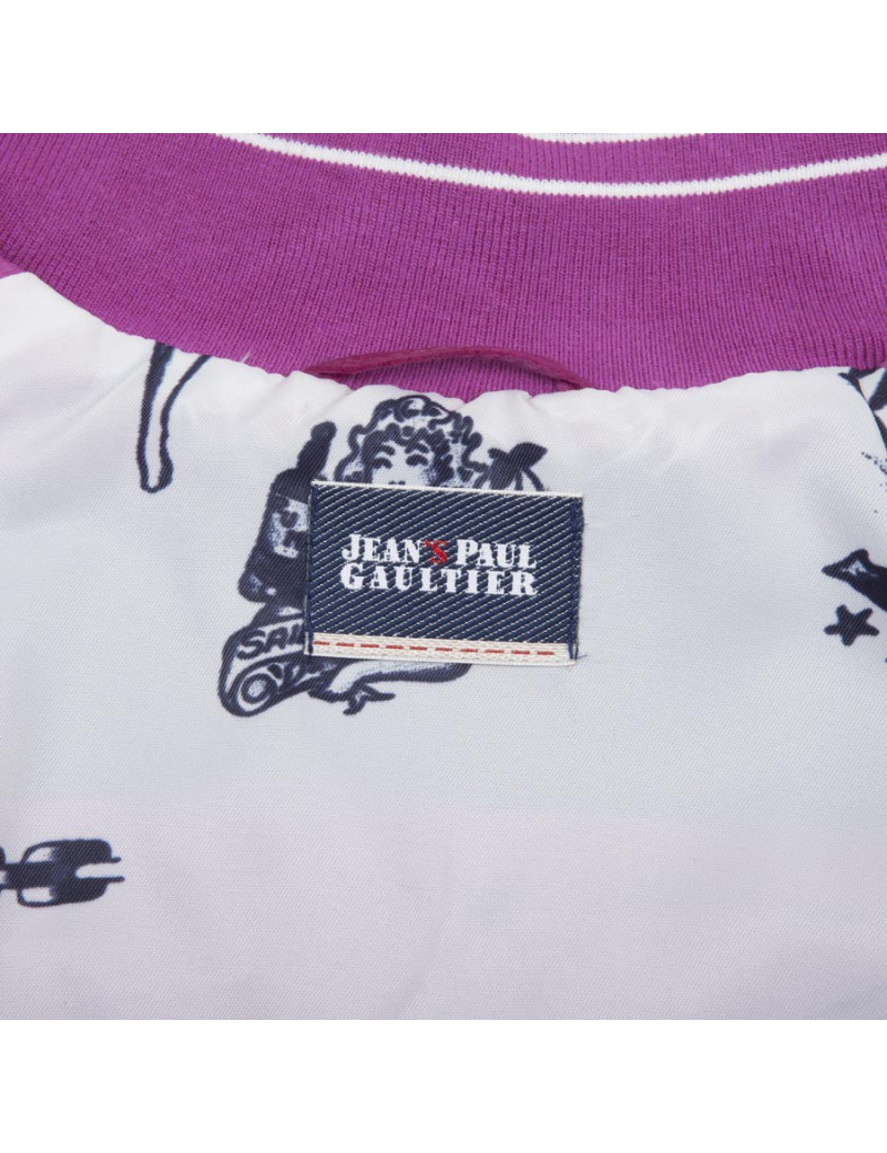 JEAN PAUL GAULTIER jacket in fuchsia velvet calfskin size 38FR