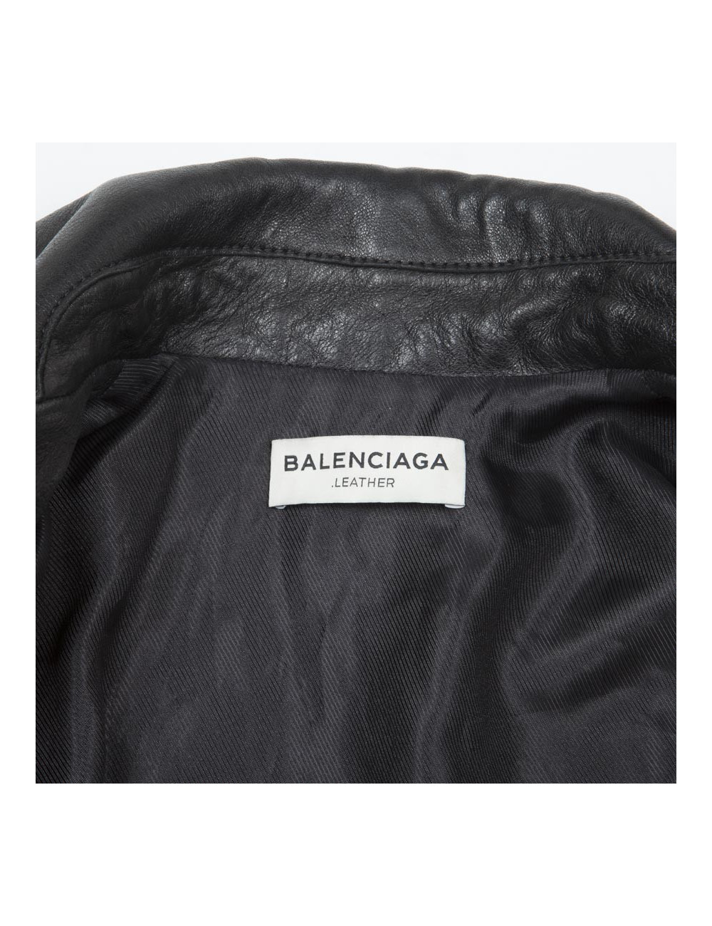 Perfecto BALENCIAGA T   cuir vieilli noir
