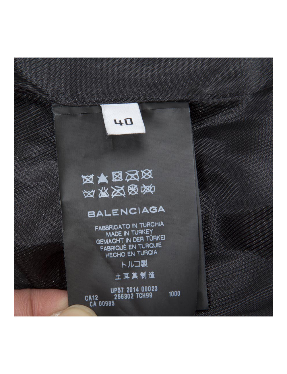 Perfecto BALENCIAGA T40 cuir vieilli noir