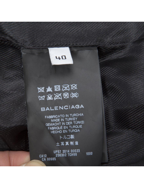 Perfecto BALENCIAGA T   cuir vieilli noir