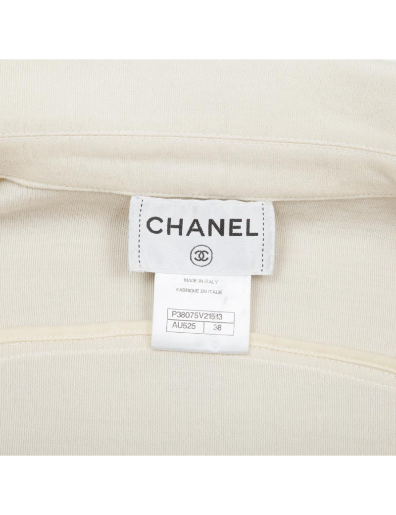Blouson CHANEL T 38 zippé beige