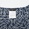 CHANEL T 40 sleeveless blouse in navy and white monogram cotton