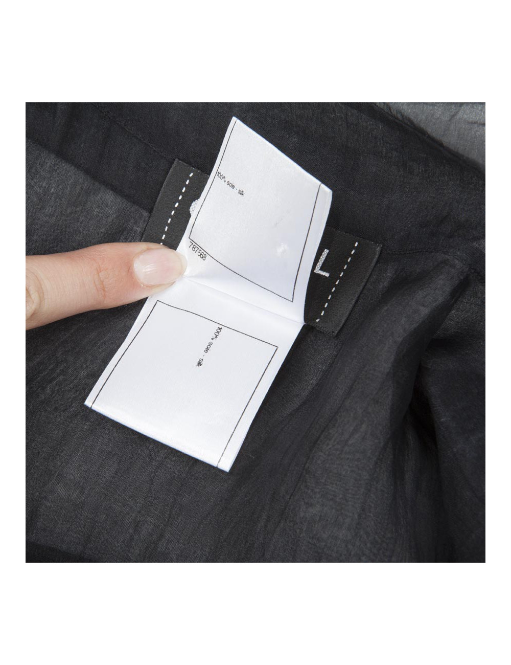 Blouse CHANEL T40 en soie noire