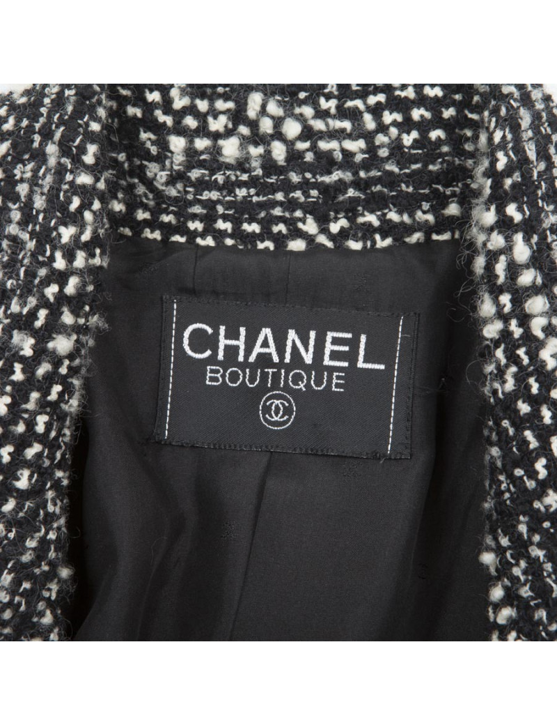 Veste CHANEL T 40  noire et blanc