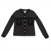  CHANEL jacket in black cotton fully signed CC size 42 EU