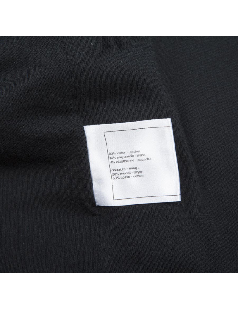 Blouson CHANEL T 42 stretch noir siglé CC