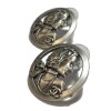 CHANEL Mademoiselle Coco Chanel Stud Earrings in Silver Plated Metal