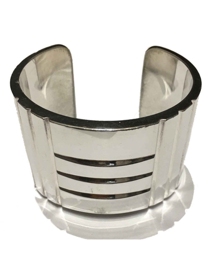 HERMES Kellylock sterling silver cuff bracelet size S