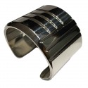 HERMES Kellylock sterling silver cuff bracelet size S