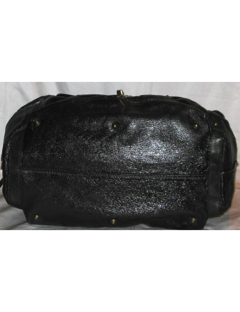 Sac CHLOE en cuir brillant noir