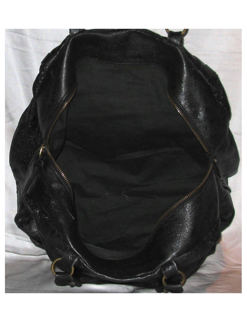 Sac CHLOE en cuir brillant noir