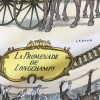 Carré HERMES "La promenade de Longchamps" en soie rose