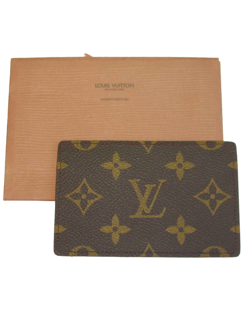 xxx Porte-cartes LOUIS VUITTON toile monogram et cuir gold