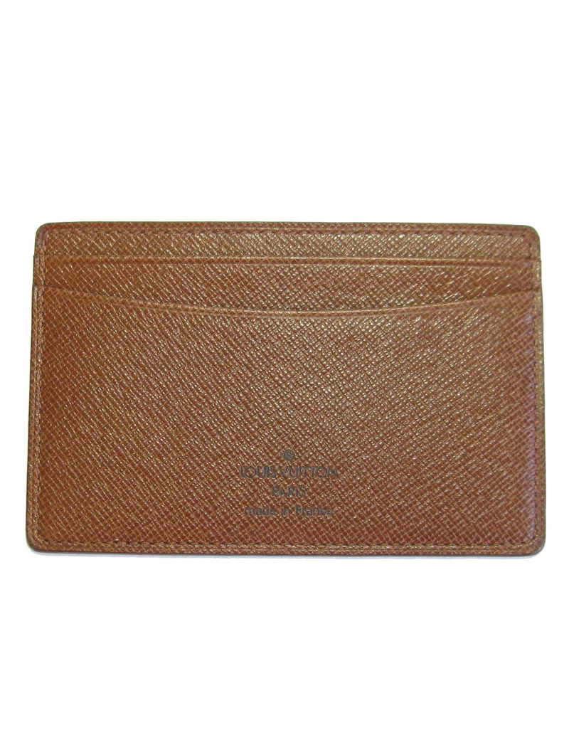 xxx Porte-cartes LOUIS VUITTON toile monogram et cuir gold