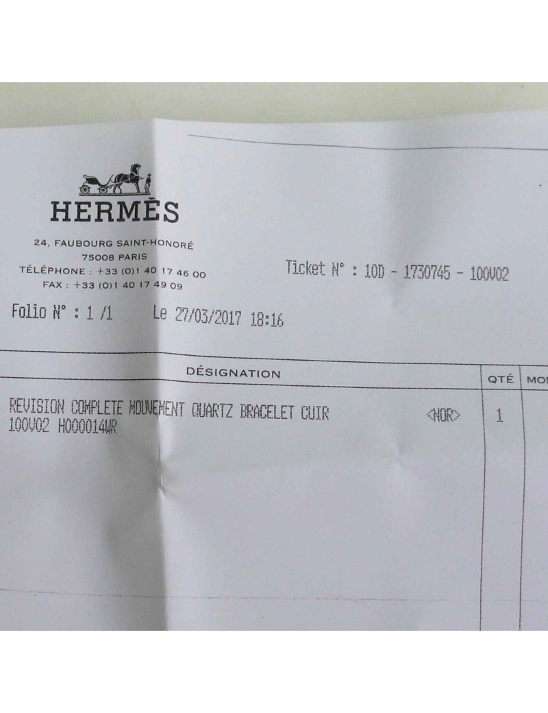 Montre Médor HERMES PM dorée