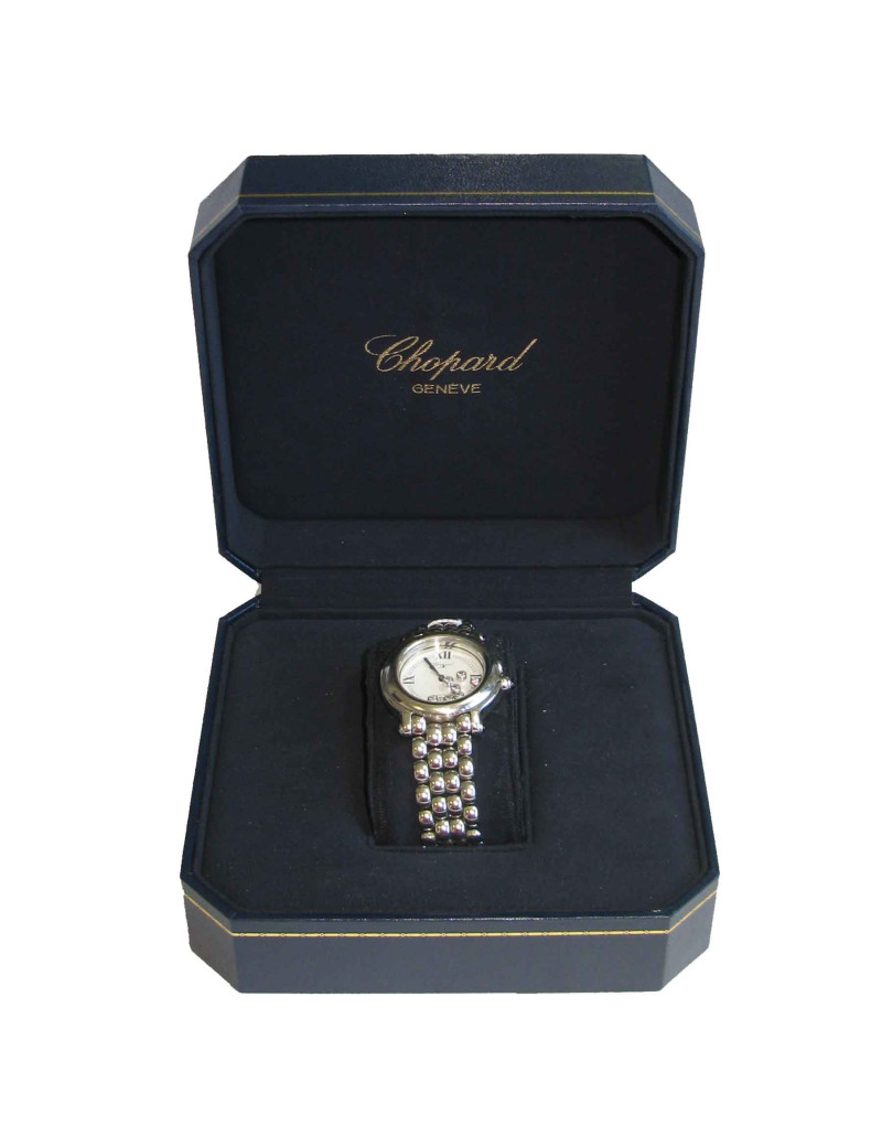xxx Montre bracelet de dame CHOPARD  "Happy Sport" en acier 
