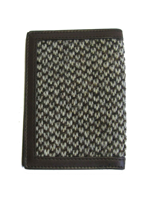 Porte-cartes YVL SAINT LAURENT cuir et tweed