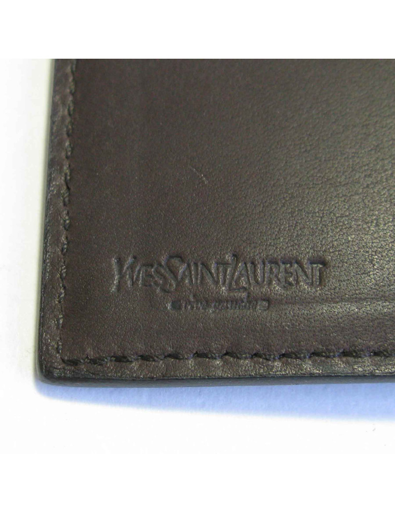 Porte-cartes YVL SAINT LAURENT cuir et tweed