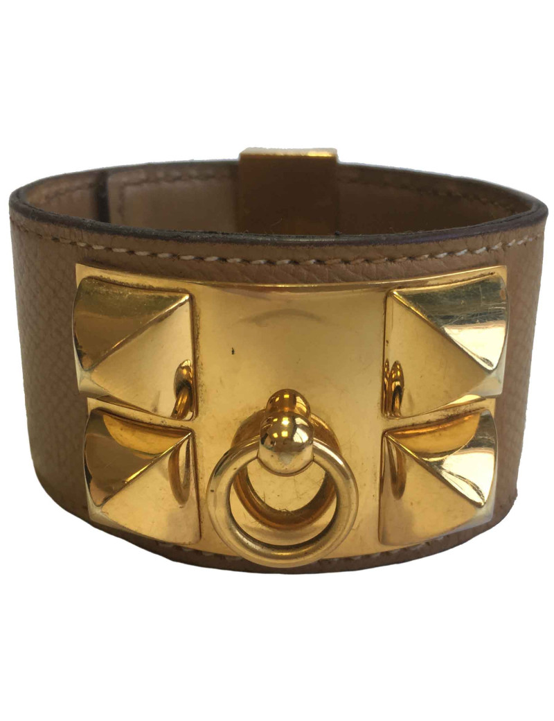 Manchette Médor HERMES epsom gold