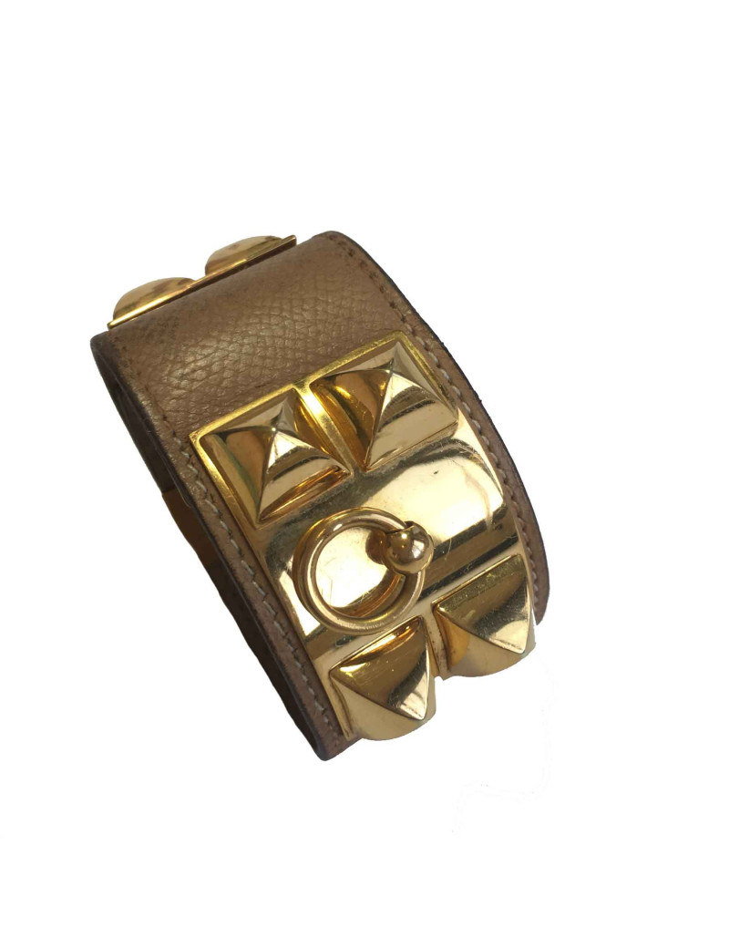 Manchette Médor HERMES epsom gold