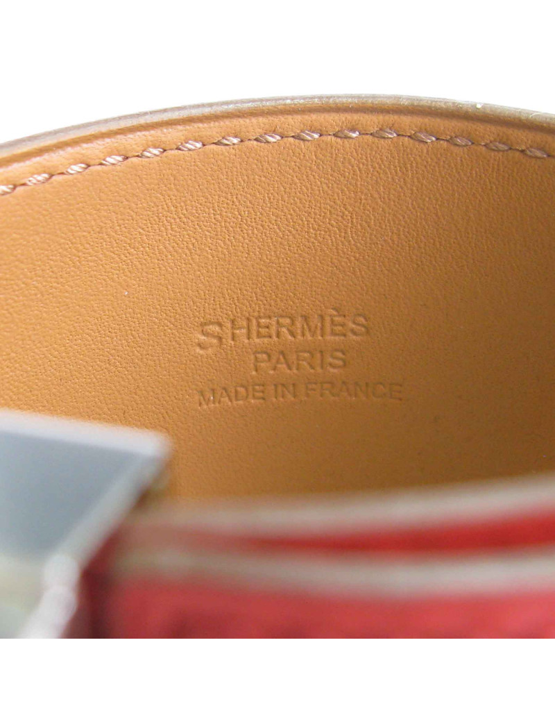 Manchette Médor CDC  cuir de veau tadelakt sanguine