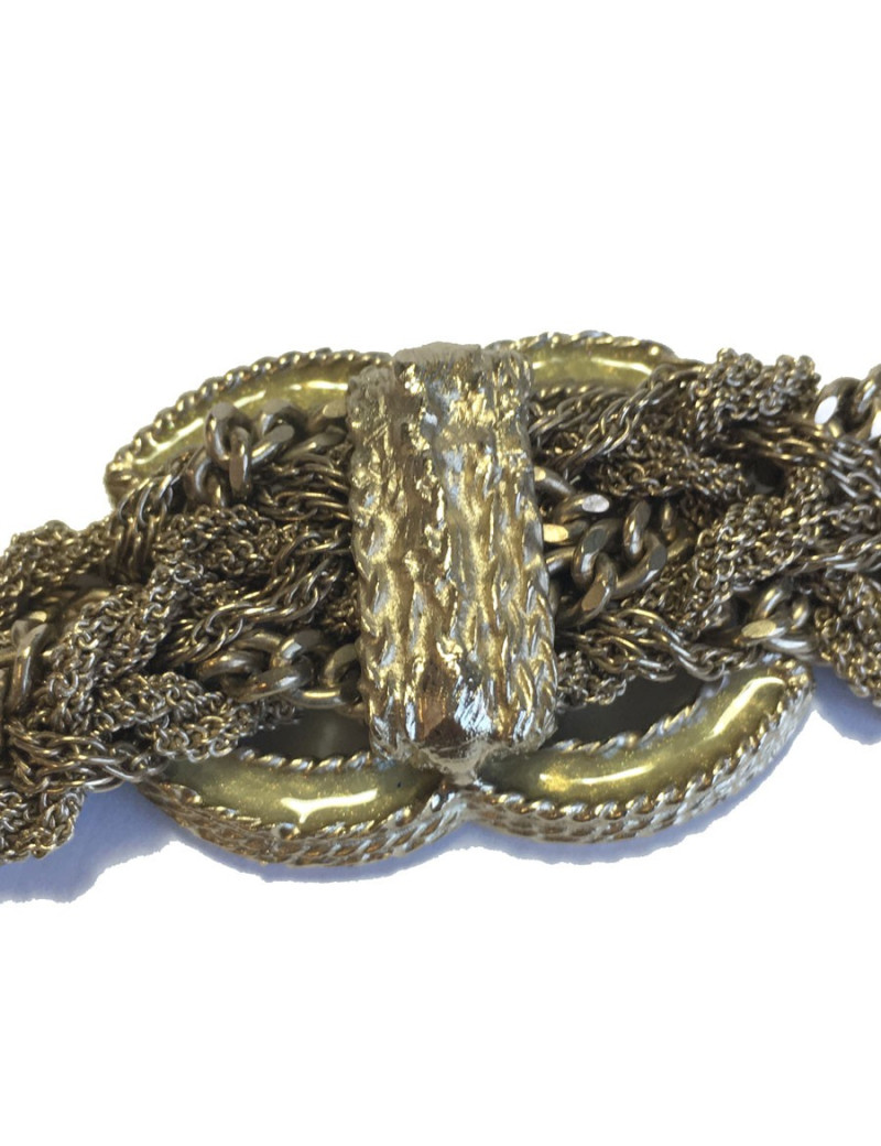 CHANEL Gilded metal chains belt