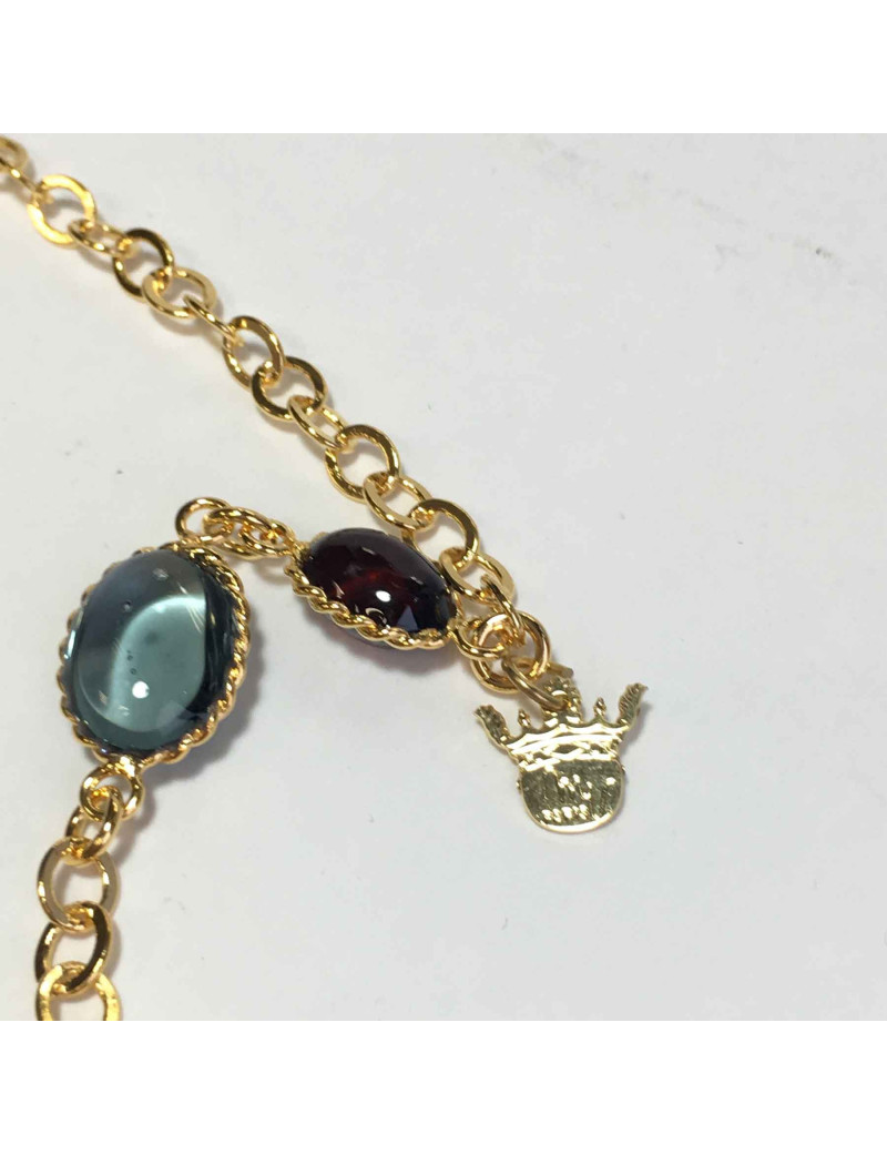 Sautoir MARGUERITE DE VALOIS pastilles en pâte de verre