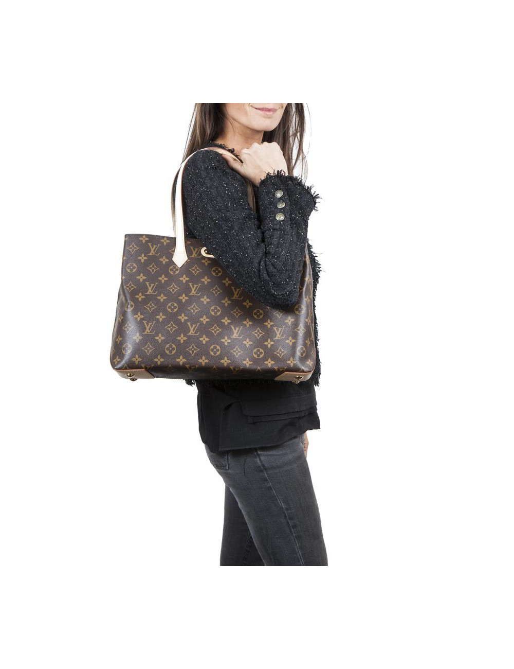 Sac Wilshire LOUIS VUITTON cuir monogram MM