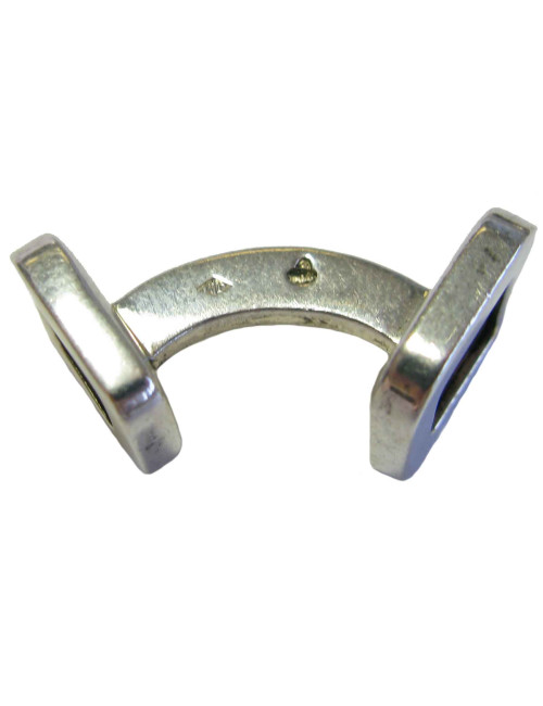 HERMES cufflinks in sterling silver and gold H