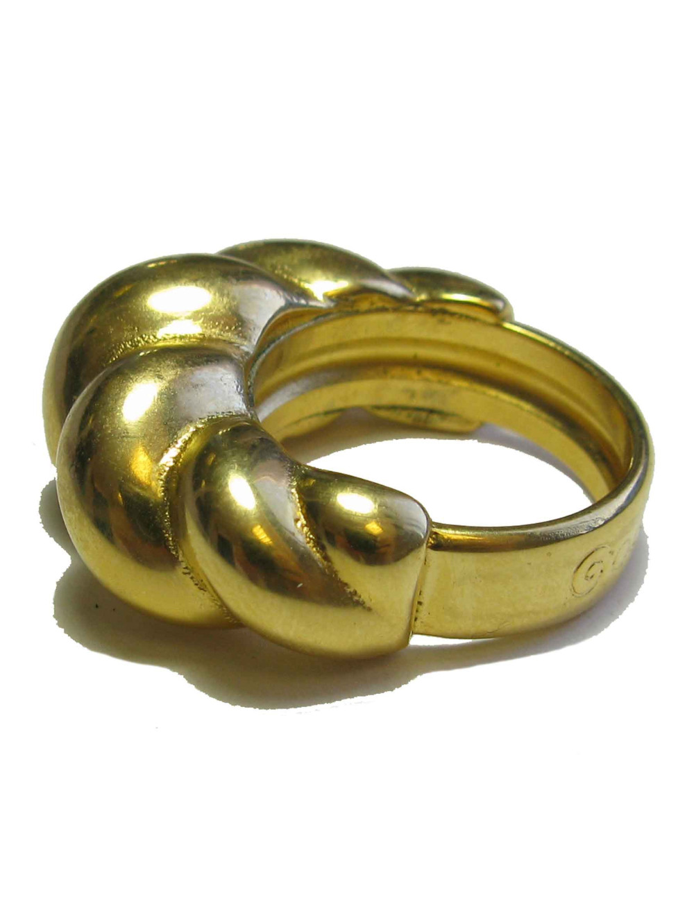 Bague GOOSSENS T56 en métal doré