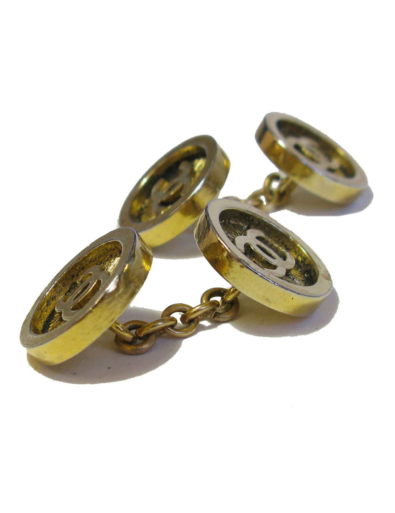 CHANEL cufflinks in gilded metal