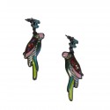 CHANEL Parrot shape stud earrings 