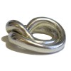 CHANEL double ring in sterling silver Ag925 size 50EU - 5.5US
