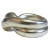CHANEL double ring in sterling silver Ag925 size 50EU - 5.5US