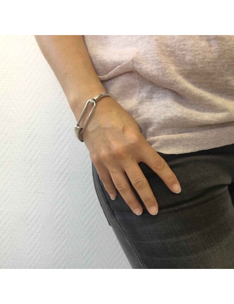 Bracelet HERMES en argent massif Taille LG