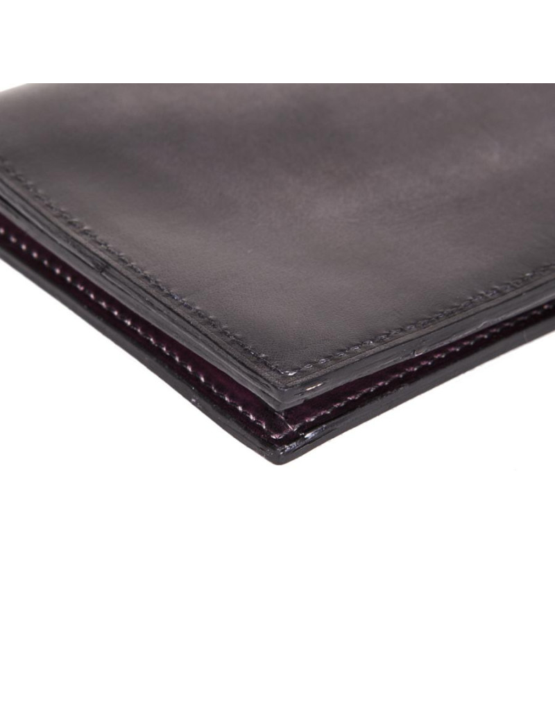 porte-cartes BERLUTI cuir lisse violet foncé