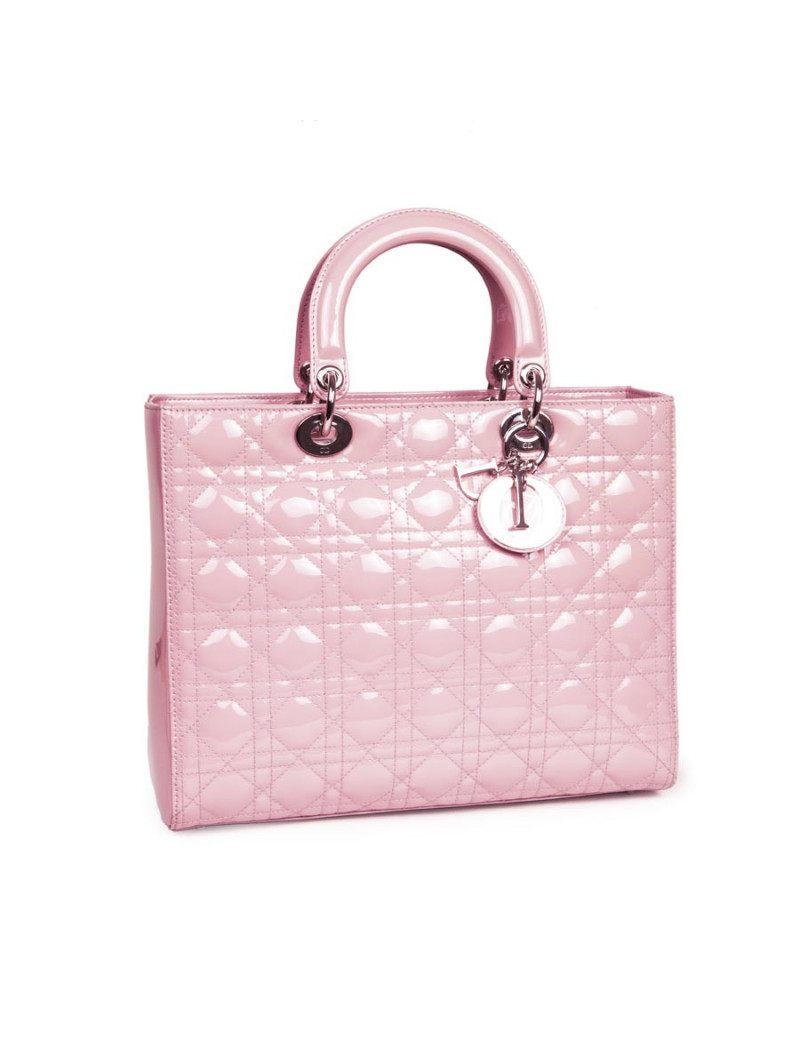 Sac Lady Dior verni rose  DIOR 