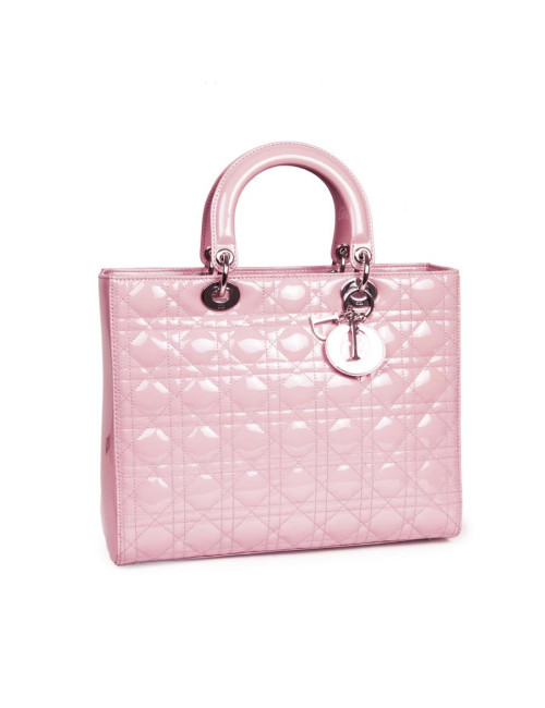 Sac Lady Dior verni rose  DIOR 